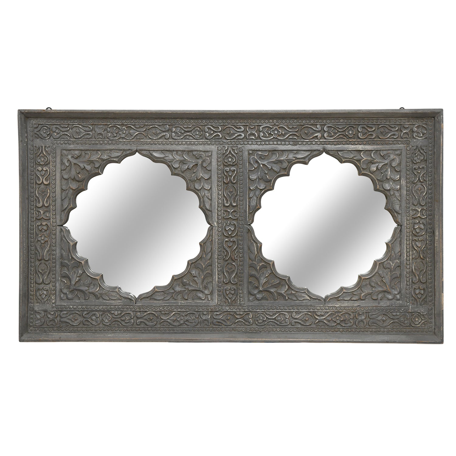Solid Wood Hand Carved Double Arch Mirror Frame | Dubai UAE