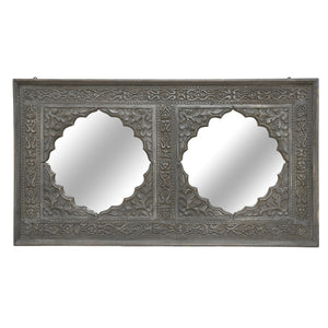 Solid Wood Hand Carved Double Arch Mirror Frame | Dubai UAE