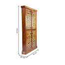 Switch Handicrafted wooden cabinet Rajasthan India
Wooden tile cabinet brass work 2 image