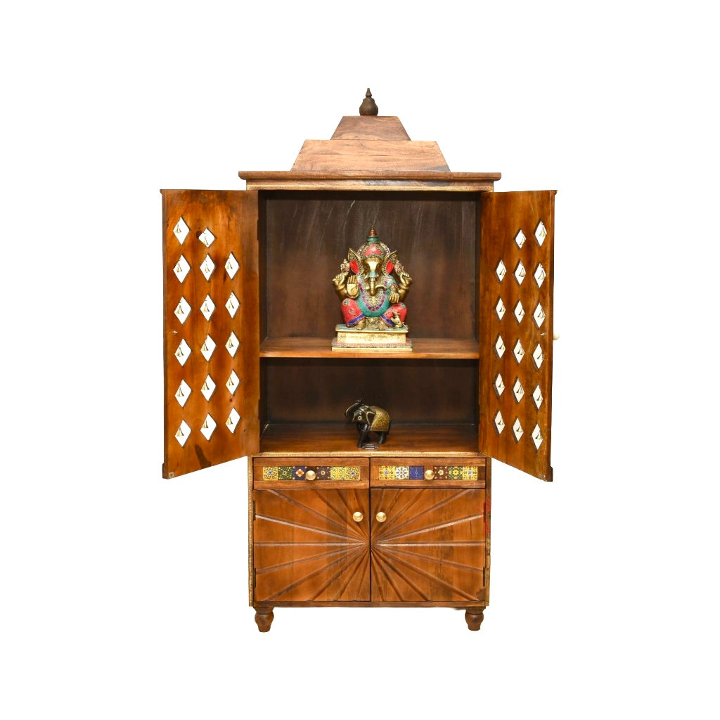 Sheesham wood handmade temple UAE
Traditional pooja mandir for villas
Solid wood pooja temple UAE