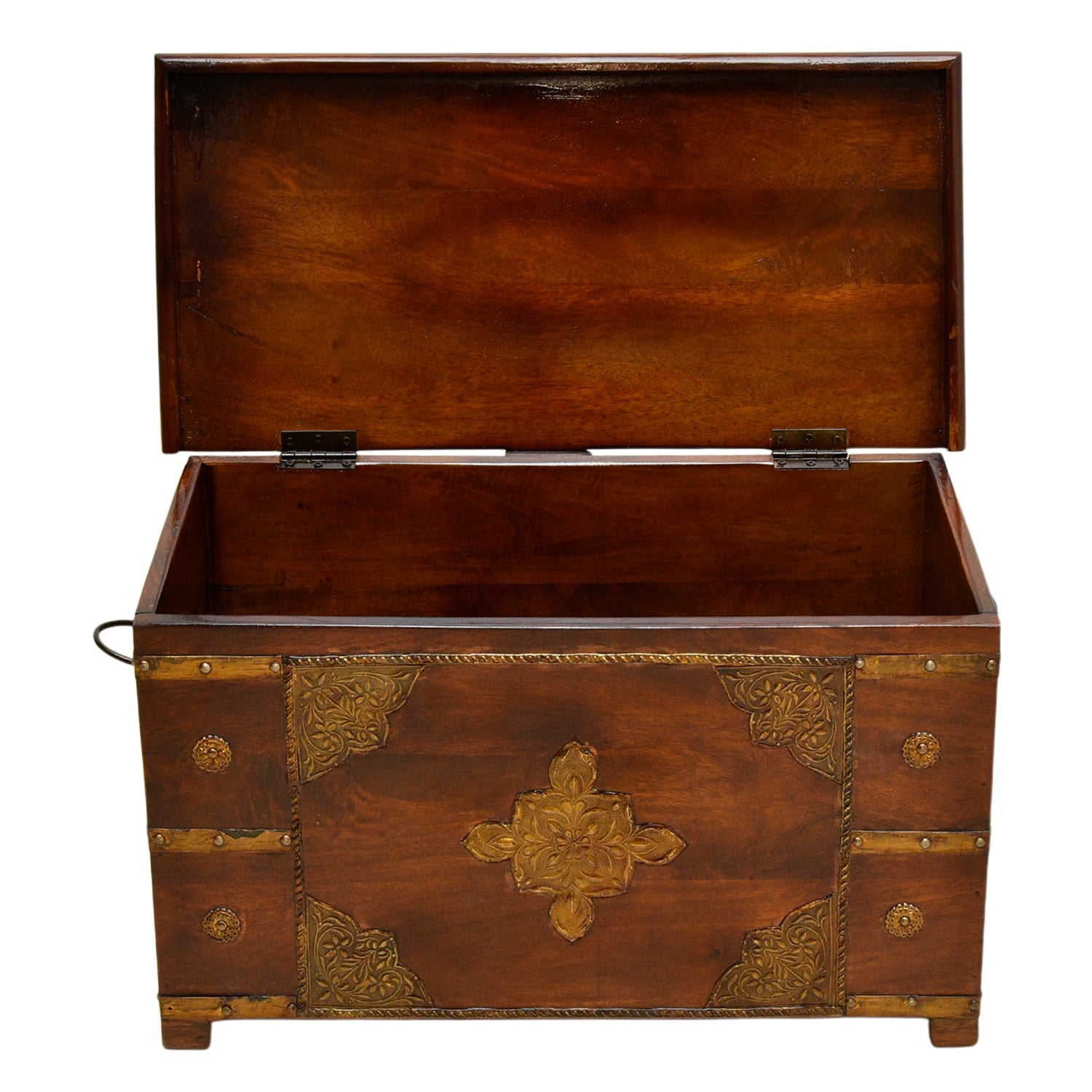 Solid Rosewood Storage Trunk Box with Brass Work | Dubai UAE