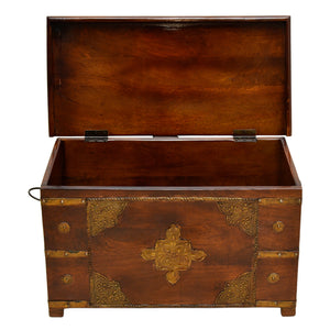 Solid Rosewood Storage Trunk Box with Brass Work | Dubai UAE