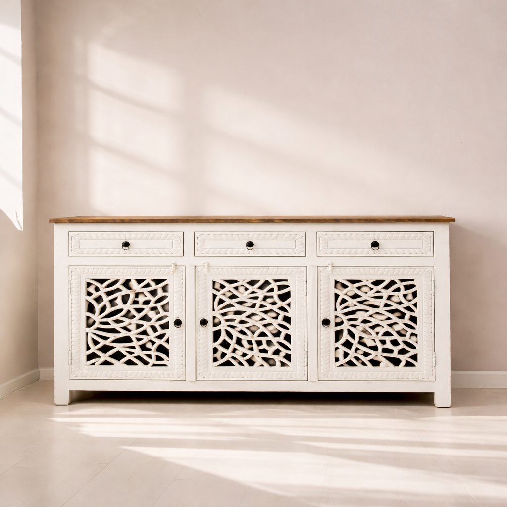 Door Sideboard Qatar, Living Room Wooden Buffet UAE, Dining Room Solid Wood Sideboard Abu Dhabi,