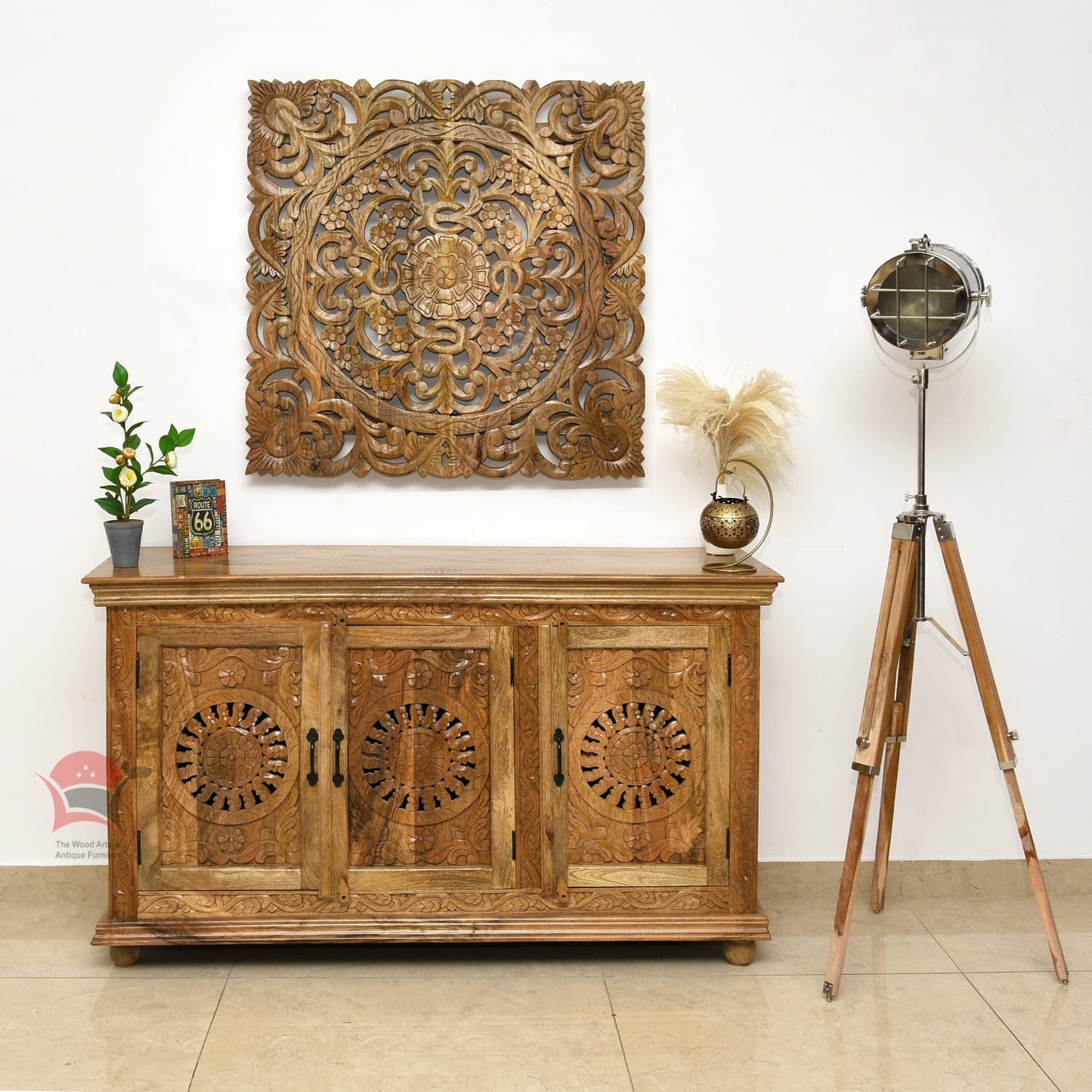 solid wood cabinet
natural finish sideboard
hotel furniture UAE
restaurant storage cabinet