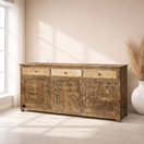 تبديل الصورة  High-quality solid wood furniture Sharjah, Wooden buffet cabinet for UAE, Living room wooden storage UAE, Dining room wooden storage sideboard Abu Dhabi,  2