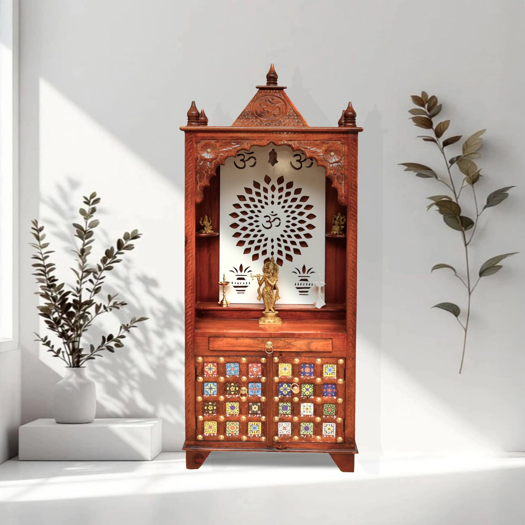 معبد من خشب المانجو الطبيعي ببابين