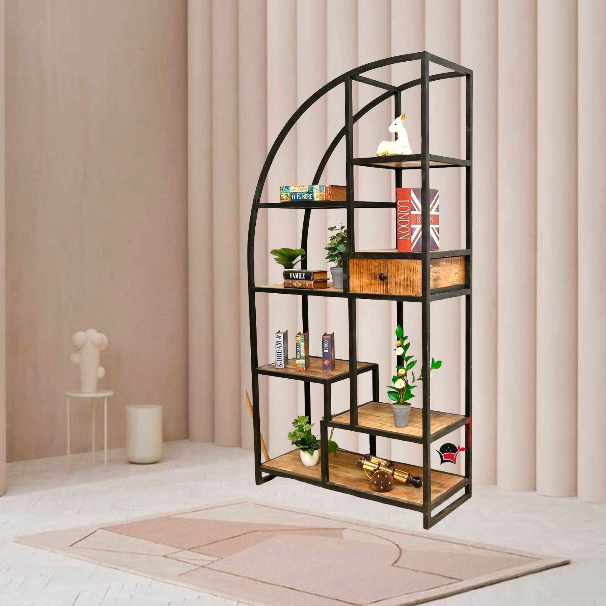Book shelf and glass cabinet 10
