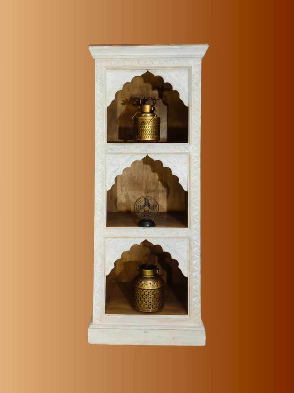 Wooden open shelf for display