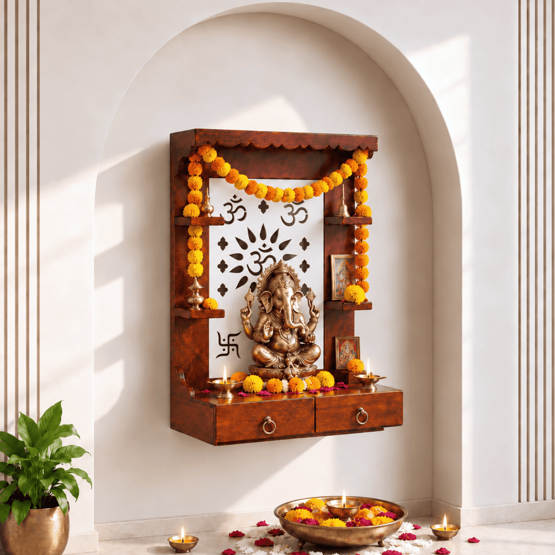 Hanging Pooja Temple with hand made