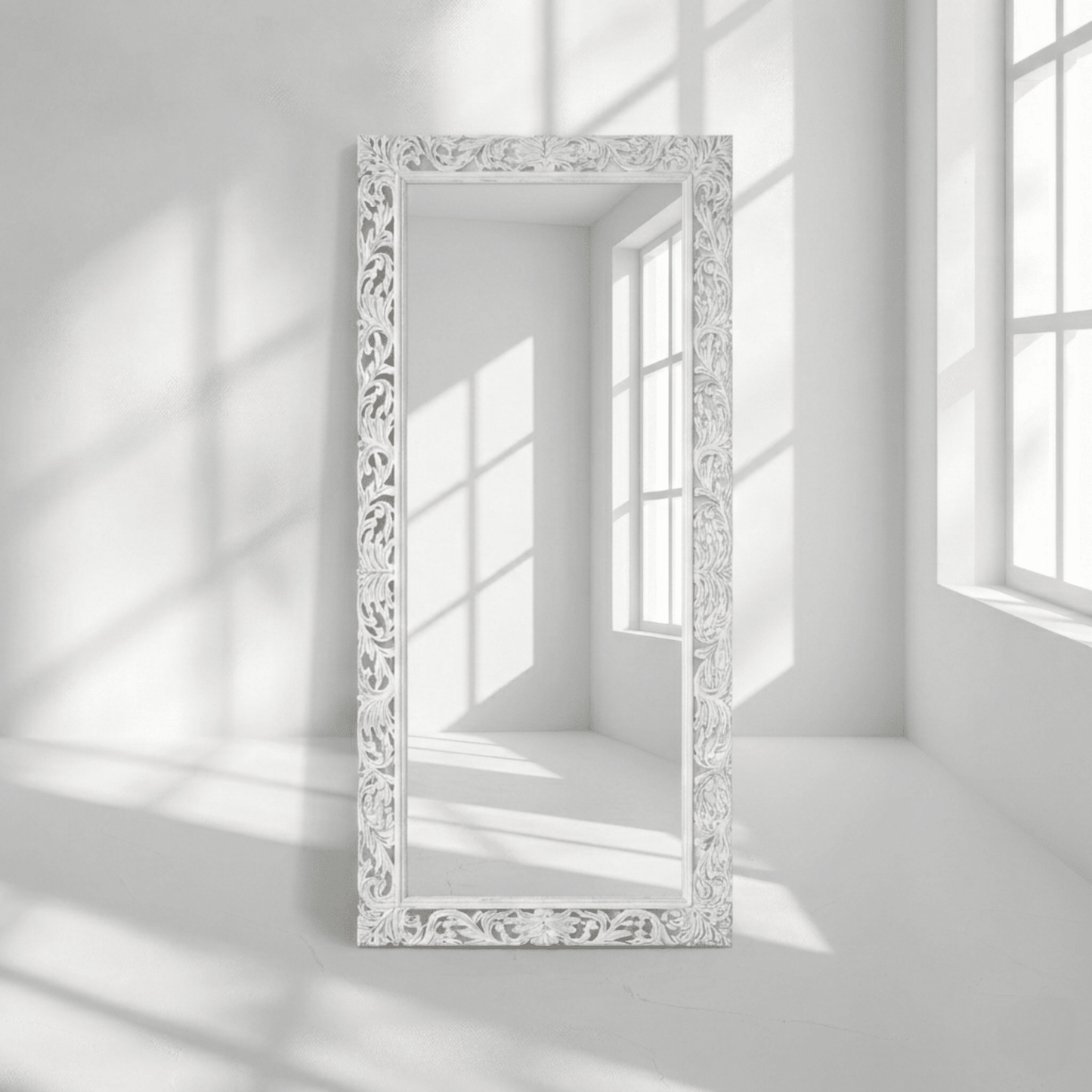 Antique mirror frame hand made Abu Dhabi,Mango wood mirror frame for majlis Dubai, Mirror frame for living room Sharjah