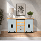 Switch solid wood vintage Antique Crockery Storage, Heritage Style mango wood Crockery Cabinet, Real Wood Crockery Unit for Dining, hardwood luxury Crockery Unit for Villas, Restaurant &amp; Hotel Crockery Unit real wood,  1 image
