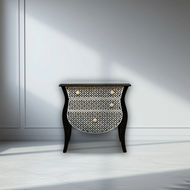 Noir Bloom Bone Inlay Table – Luxury for UAE Homes