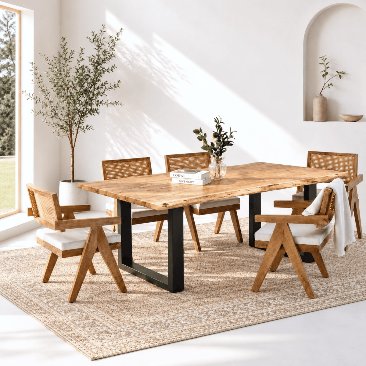 solid acacia wood dining table, natural acacia wood table, real wood dining table, hardwood dining table, solid wood slab table, premium acacia wood furniture, Indian acacia wood dining table,