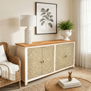 Switch Solid wood mango sideboard cabinet Dubai.Mango wood carved storage cabinet Abu Dhabi,Hardwood rustic buffet cabinet UAE, 2 image