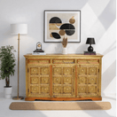 Switch Rosewood console table Dubai,Antique brass inlay furniture UAE,Solid wood buffet cabinet Qatar,Luxury wooden console Oman, 1 image