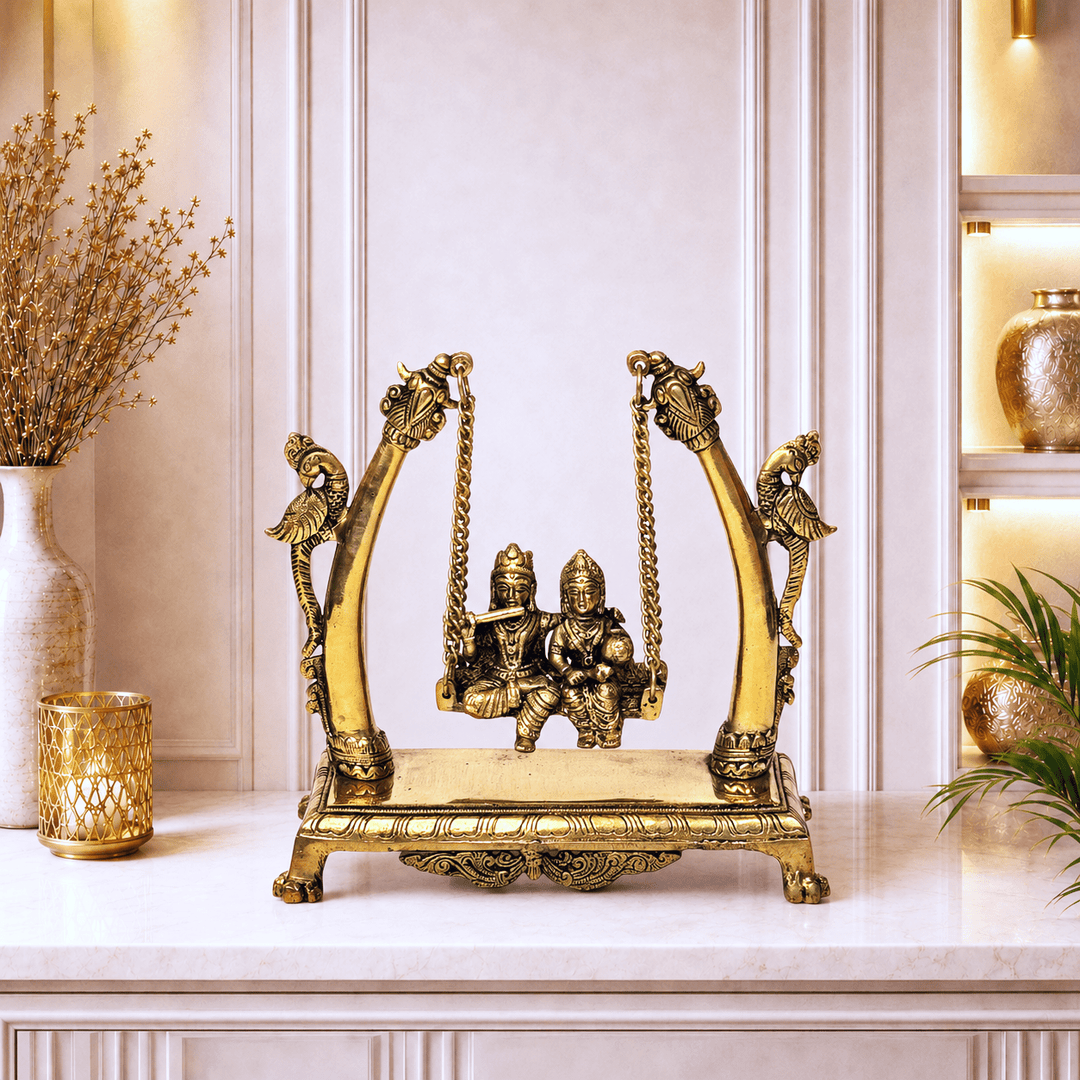 Brass Ganpati Goddess Swing With Hand Made