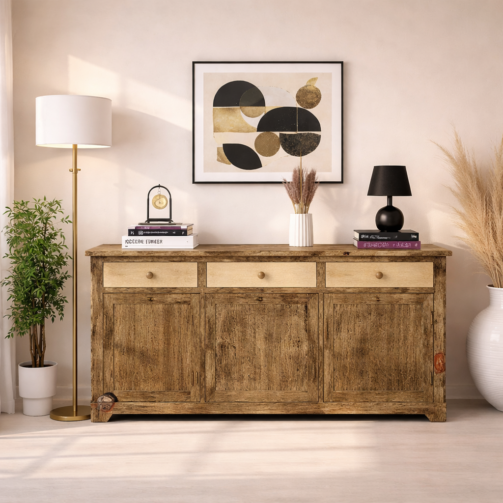  High-quality solid wood furniture Sharjah, Wooden buffet cabinet for UAE, Living room wooden storage UAE, Dining room wooden storage sideboard Abu Dhabi, 