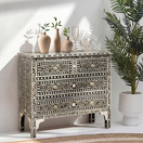 Switch Hand made chest of drawer,Vintage hand made cabinet Uae,Avani chest of drawer,Basel chest of drawer Oman,Mother of pearl storage cabinet, 1 image