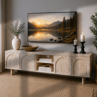 The Rustic Aura Media Console Unit | Mango Wood TV Stand UAE