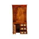 Switch Solid Mango Wood Temple, Handcrafted Wooden Pooja Mandir, Luxury Solid Wood Mandir, Vintage Style Wooden Temple, Antique Look Pooja Cabinet,  3 image