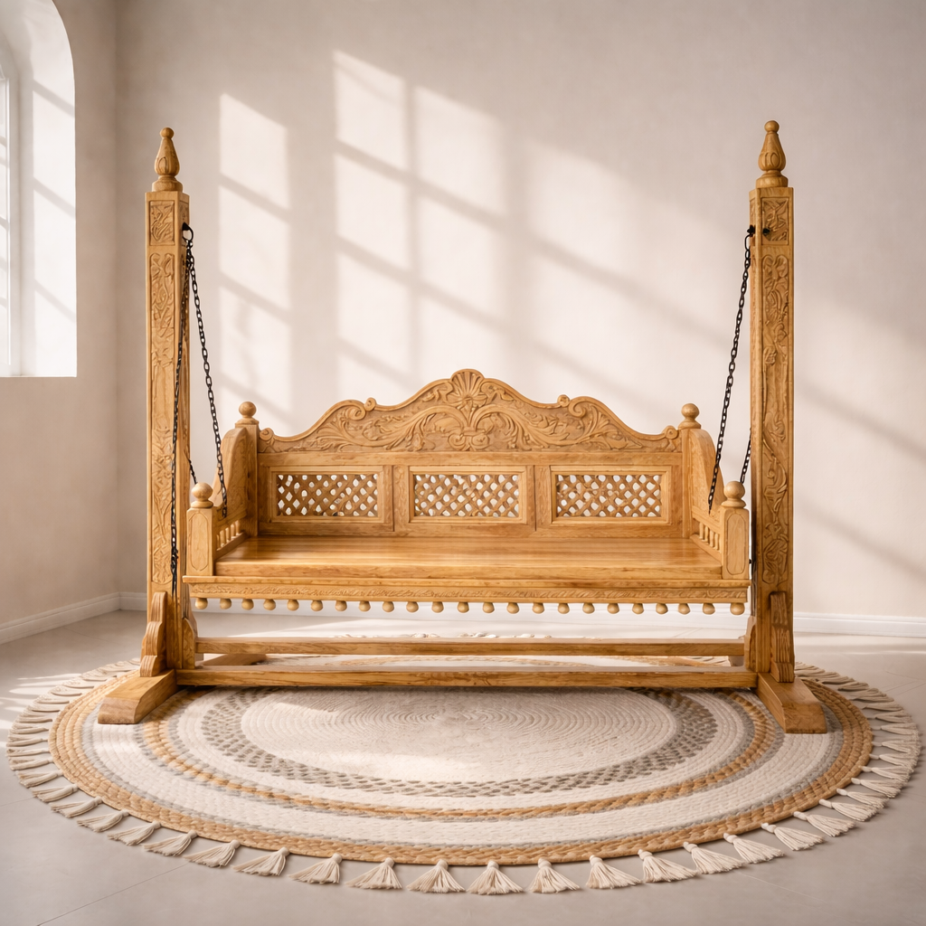 Solid wood large size Muscat Oman
Hard carving swing wood Doha Qatar
Solid wood three seater swing
Abu Dhabi UAE