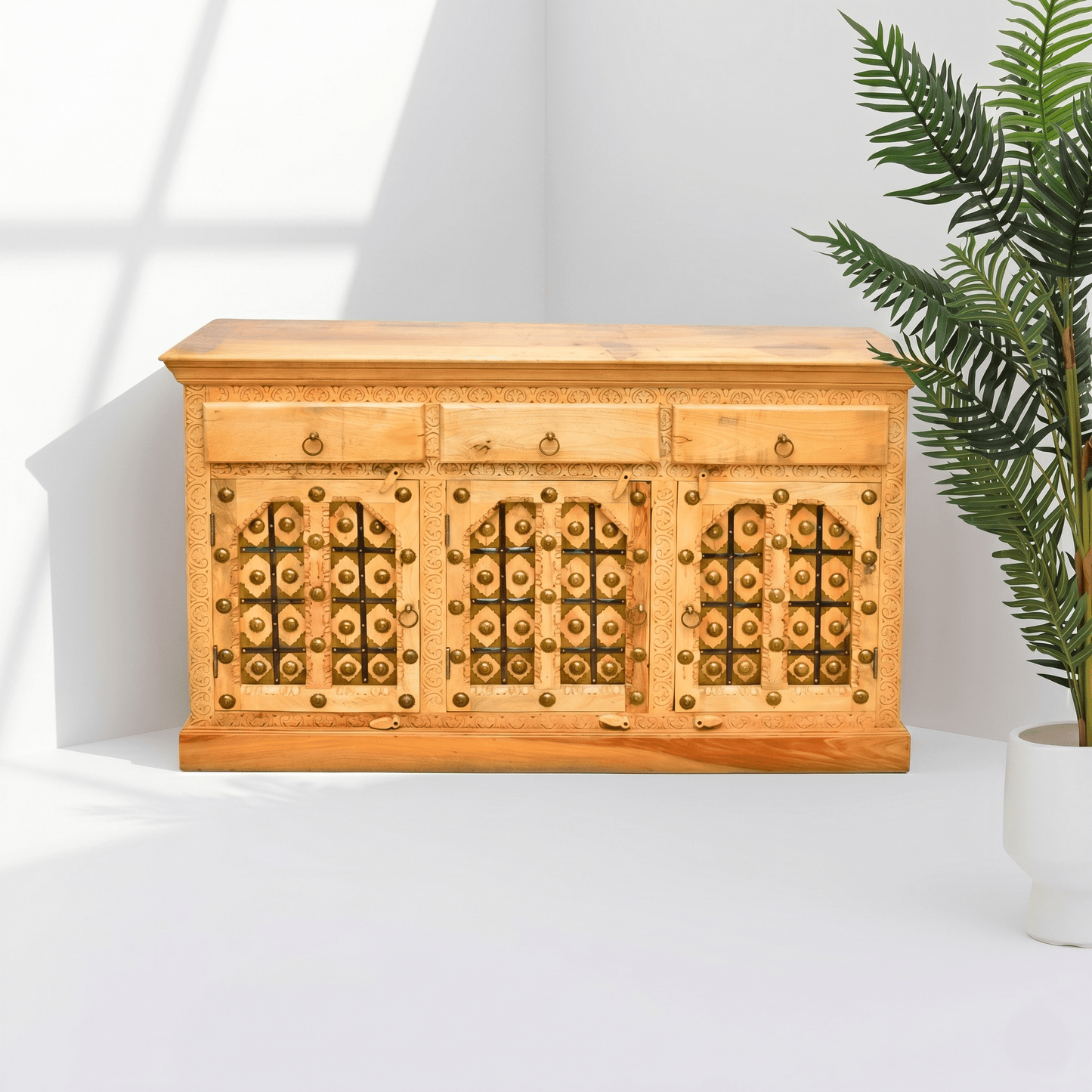  Antique Real Wood Console Furniture, Heritage Style Console Table, Luxury Console for Villas, Hotel & Restaurant Console Table, Handcrafted Indian Solid Wood Console, Premium Storage Cabinet in Solid Wood, 