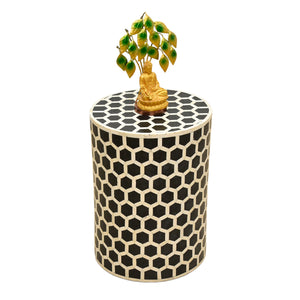 Resin Round Side Table with Decorative Finish | Dubai UAE