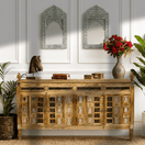 Switch Authentic handcrafted royal hardwood buffet, Luxury villa hand made furniture Dubai UAE, Elegant sideboard for Abu Dhabi, Modern flat hallway storage unit, Majlis style solid wood sideboard, 1 image