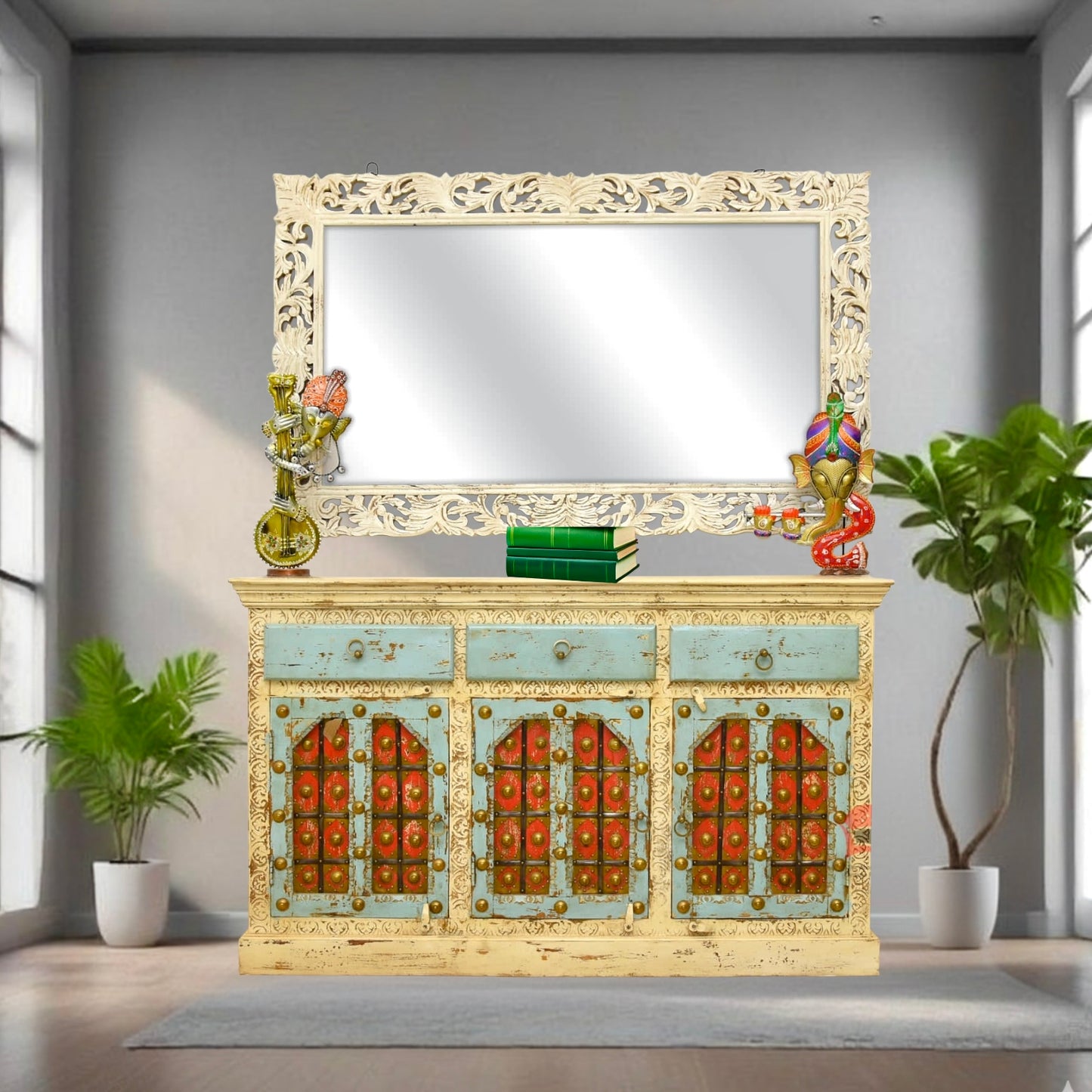 Mango Wood Furniture
Distressed Finish Cabinet