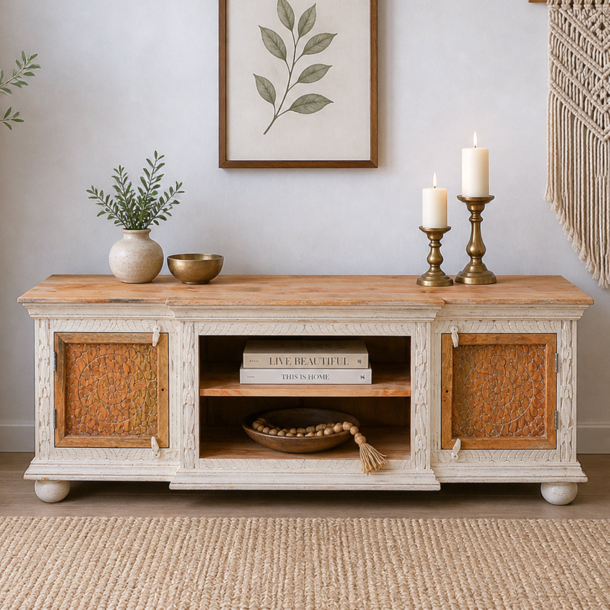 Modern Handmade TV Console Cabinet | Drawers & Shelf UAE | Dubai