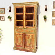 Sheesham wood book shelf with brass work with 2 drawer