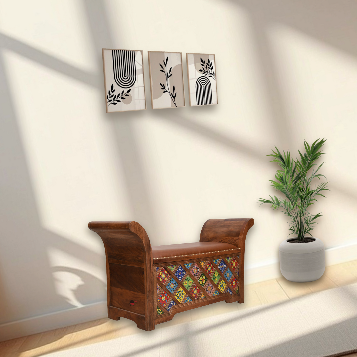 Sanduq cum bench
Majlis Bench	
Diwan bench
Tile Bench