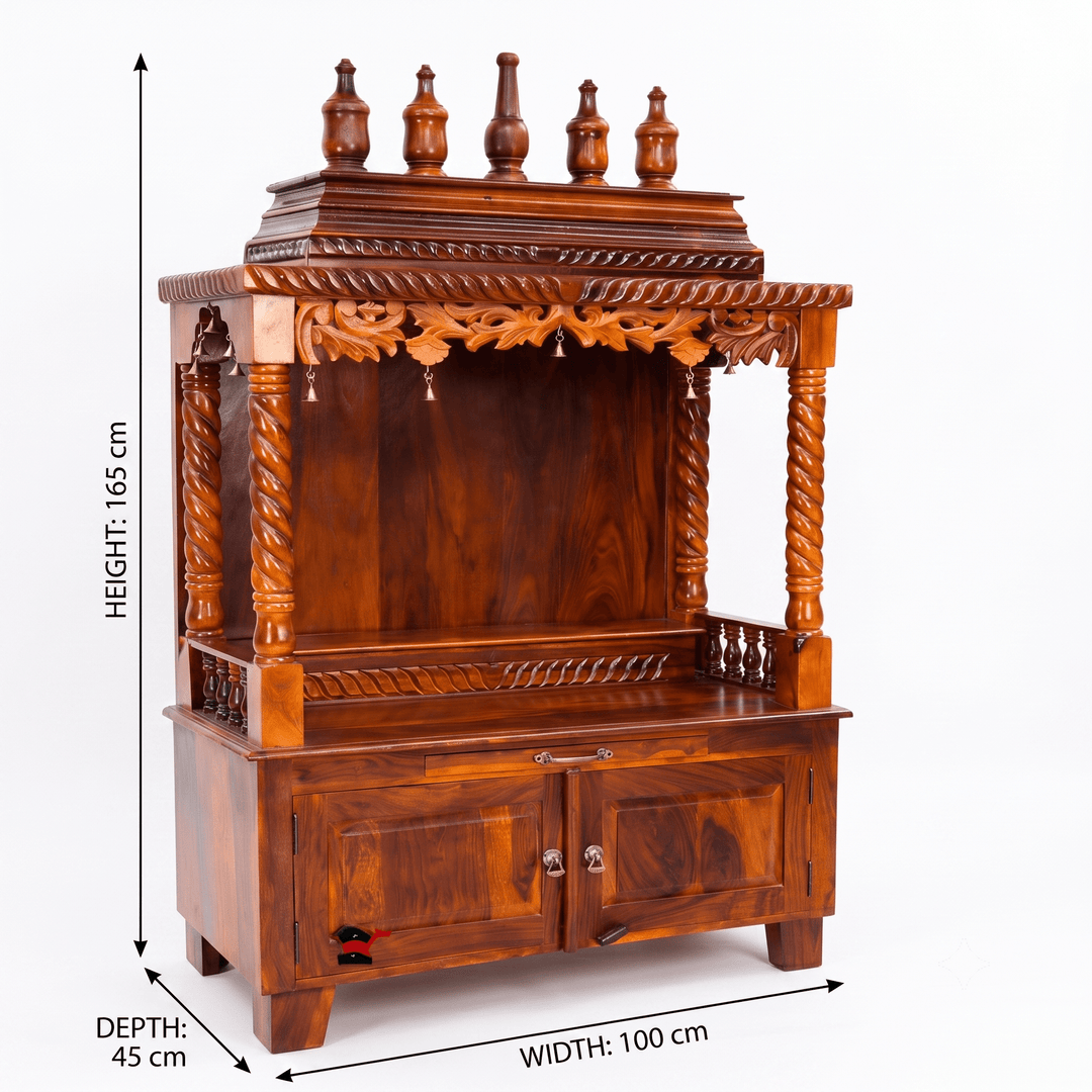Royal heritage solid wood temple cabinet Dubai
