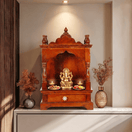 Switch pooja mandir UAE, home temple Dubai, wooden temple cabinet Sharjah, devghar cabinet UAE, devhara mandir Dubai, pooja ghar for home UAE, 
 1 image