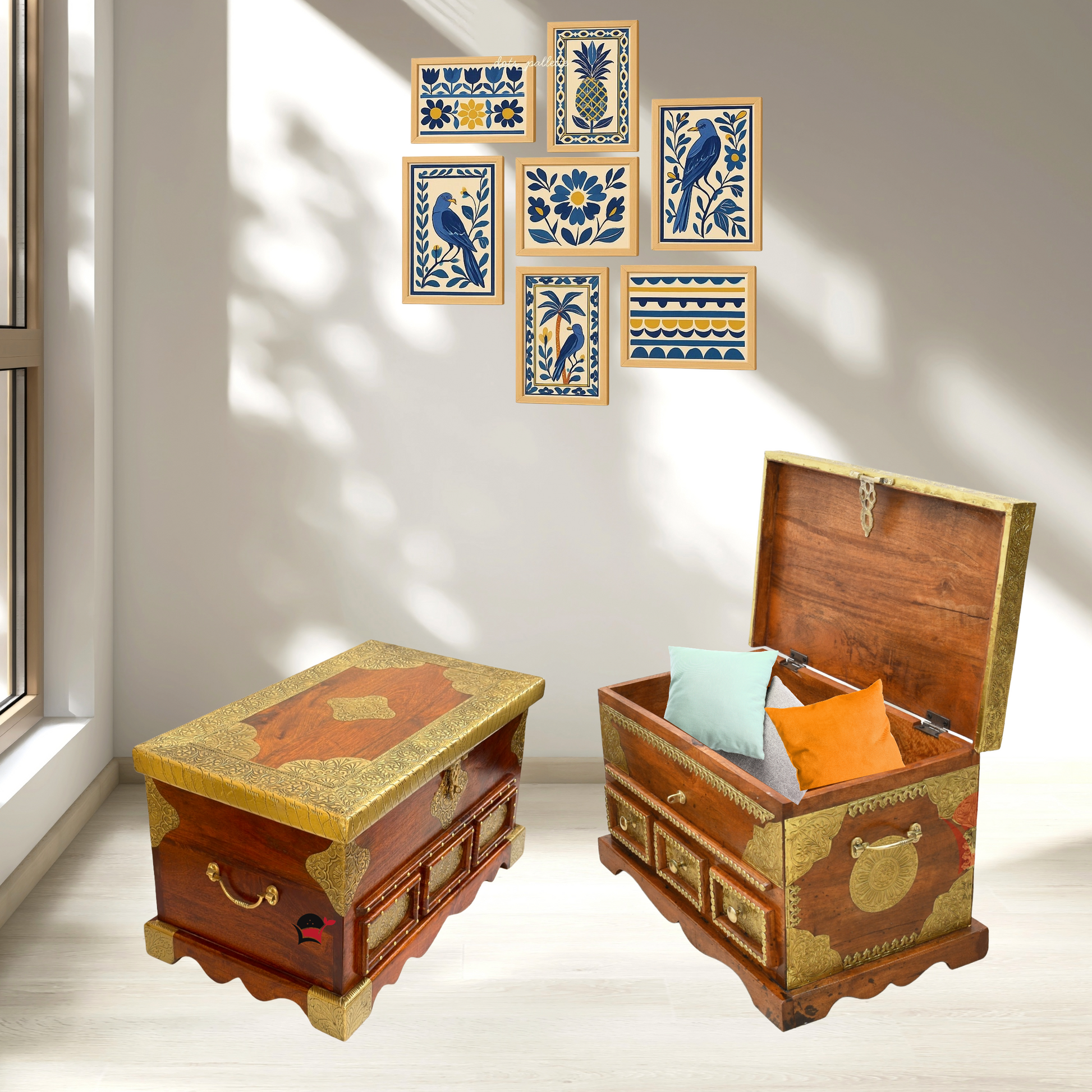 wooden storage box rectangular