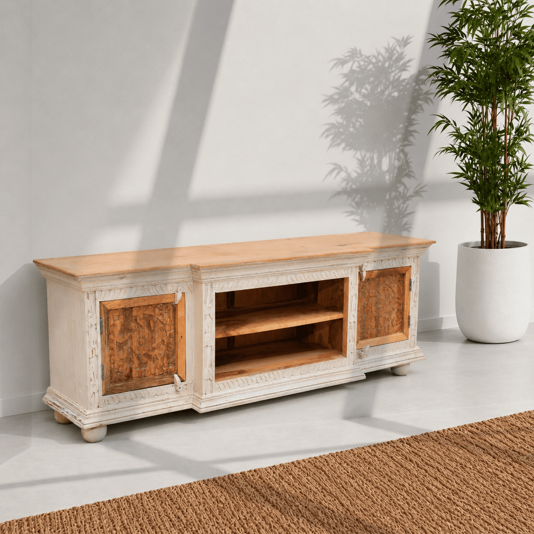 Modern Handmade TV Console Cabinet | Drawers & Shelf UAE | Dubai
