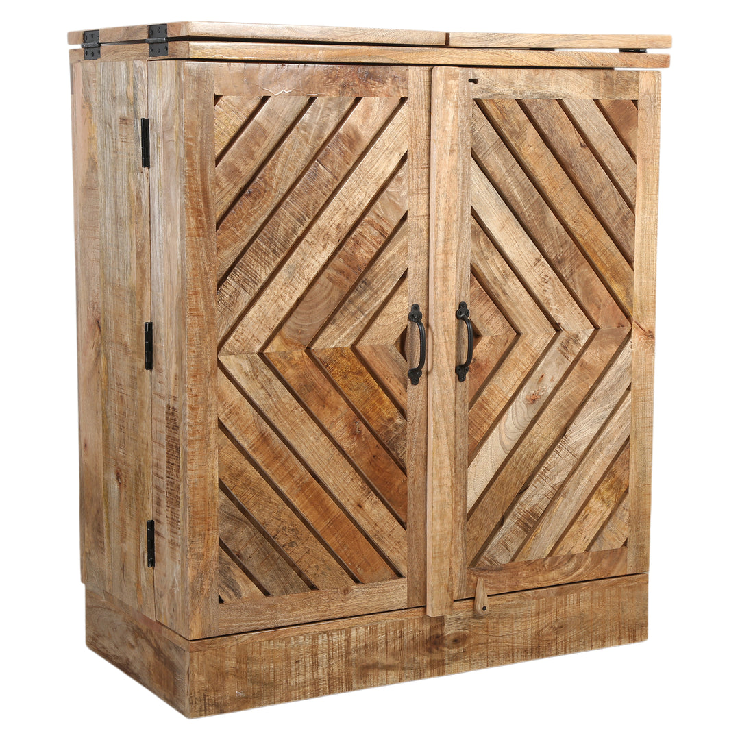 The Winchester Wine Classic Heritage Mango Wood Home Bar Cabinet