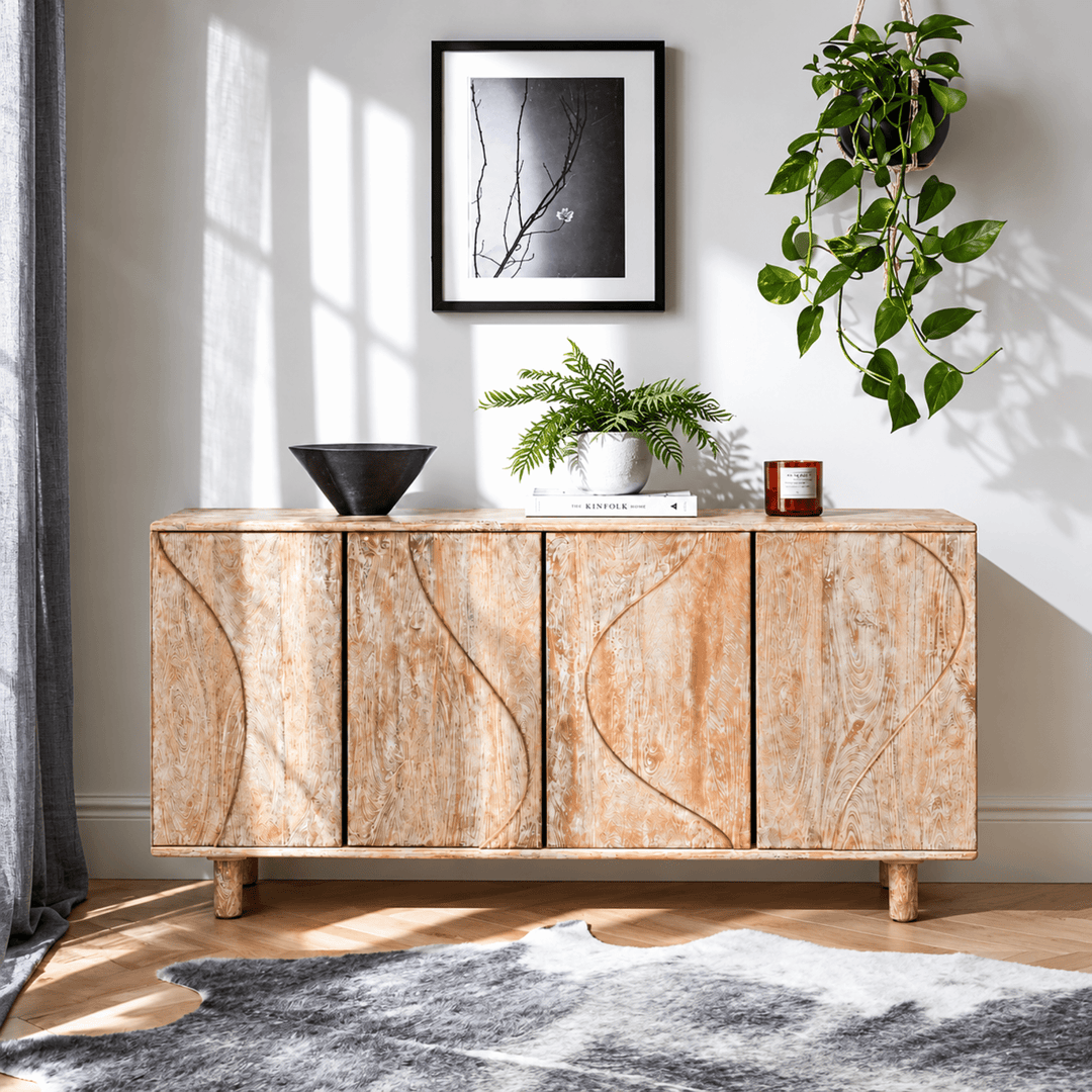 Savanna White Antique Finish Modern Farmhouse Sideboard
