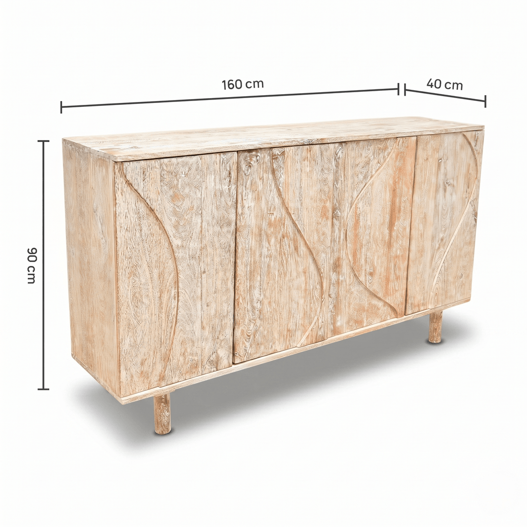 Savanna White Antique Finish Modern Farmhouse Sideboard