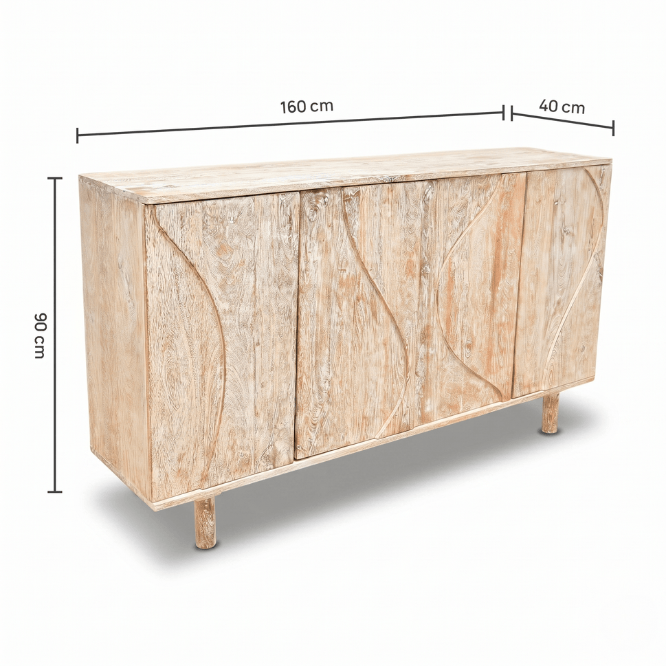 Savanna White Antique Finish Modern Farmhouse Sideboard