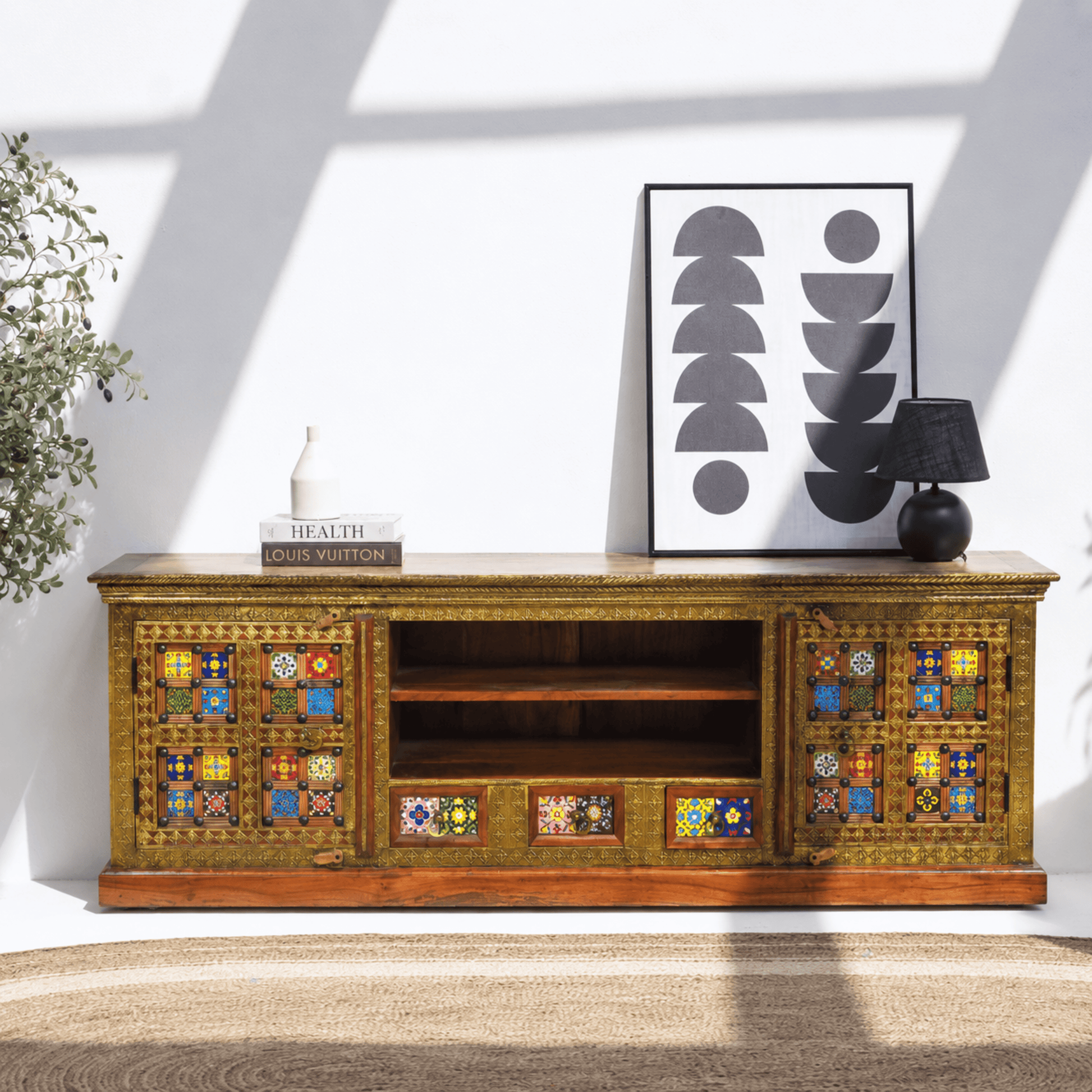 Royal Vintage Solid Sheesham Wood Entertainment Units.