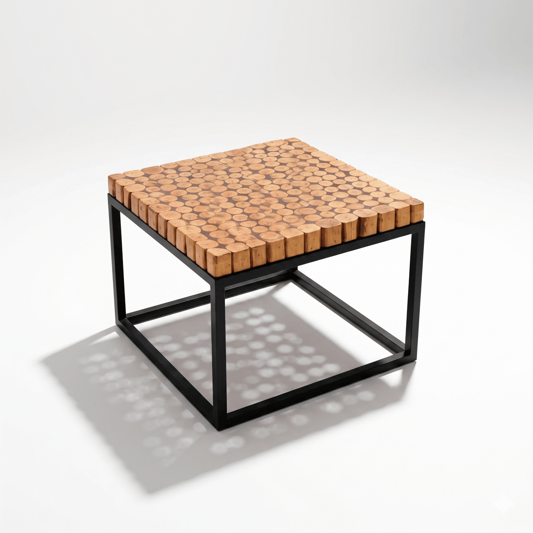 Gloster Maya Coffee Table with Natural Teak Slatted Top