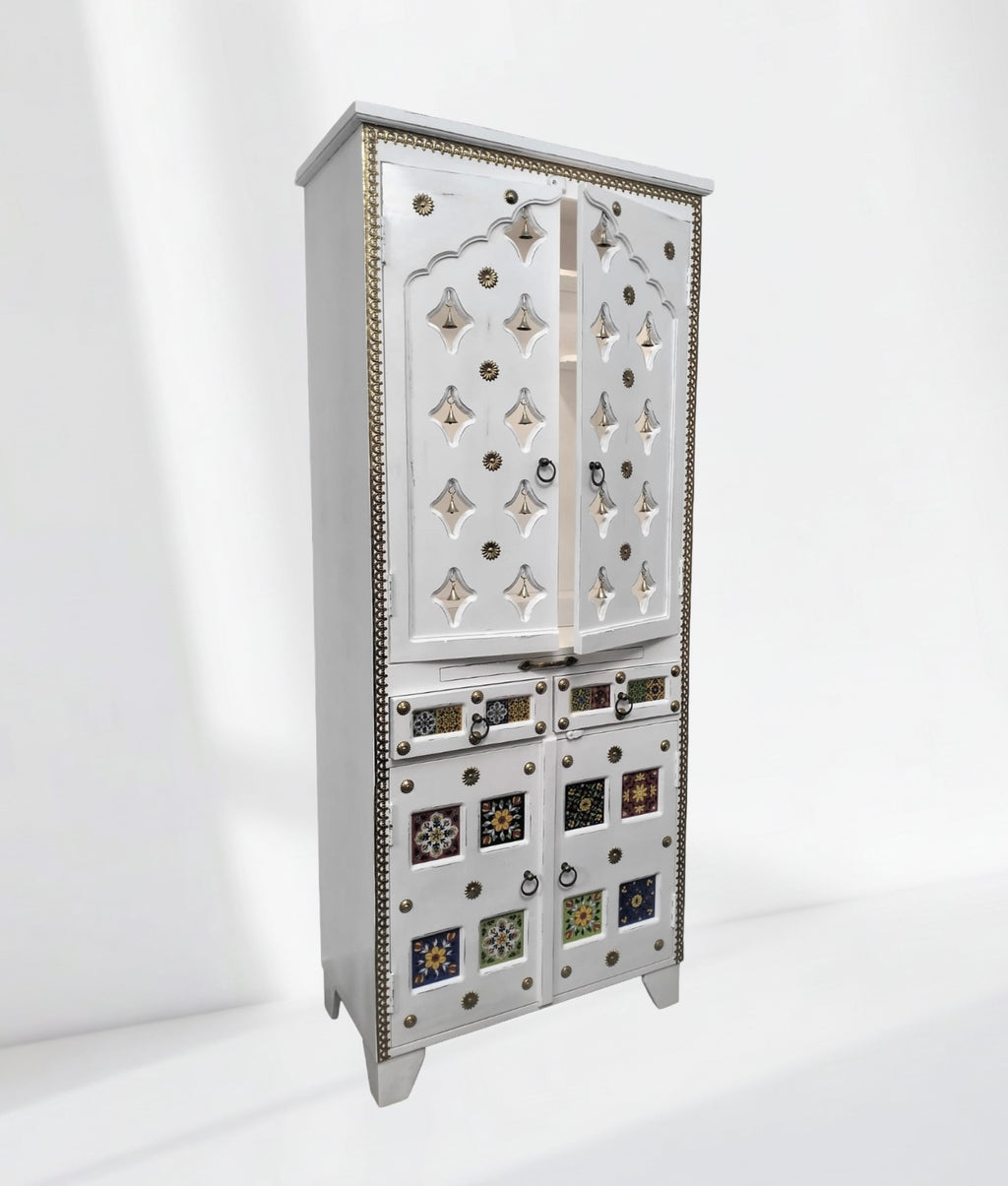 Solid Wood Hindu Mandir Dubai
Rajasthani Handcrafted Temple Furniture
White Tile Fitted Wooden Mandir
Handmade Wooden Temple for Homes