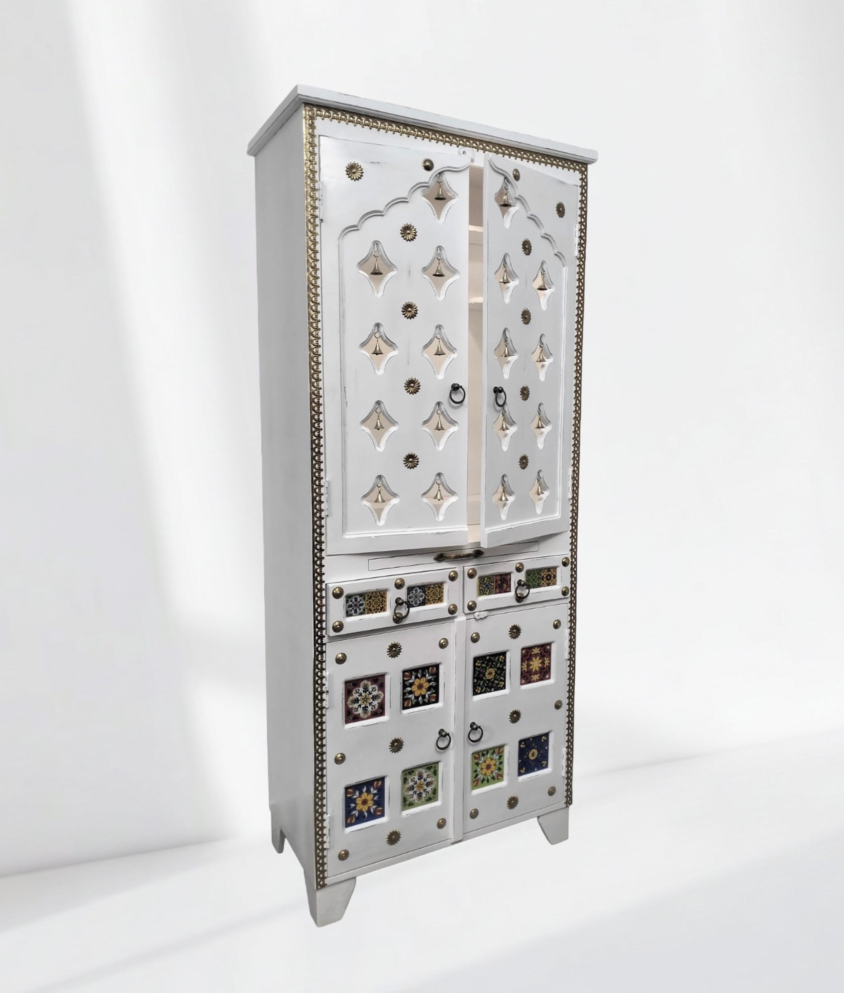 Solid Wood Hindu Mandir Dubai
Rajasthani Handcrafted Temple Furniture
White Tile Fitted Wooden Mandir
Handmade Wooden Temple for Homes