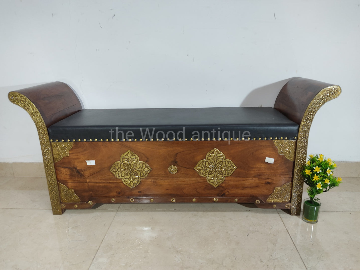 Wooden storage seat for living
Rustic wooden storage bench UAE