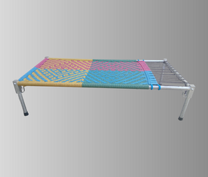 Traditional handwoven with metal frame charpai