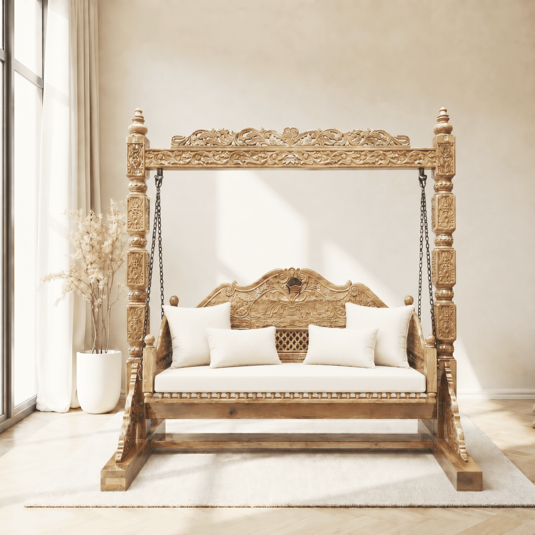 Handcrafted Solid Wood Traditional Jhula Swing | Dubai