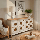 Switch Dubai buffet cabinet wood, UAE carved wooden sideboard, Dubai rustic console cabinet, UAE solid storage c UAE decorative sideboard cabinet,  2 image