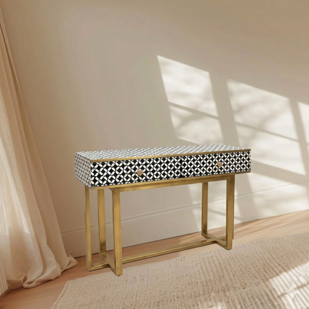 Elinaaz bone Inlay Chest Console table Abu Dhabi