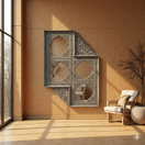 تبديل الصورة   Luxury handcrafted mirror with emboss work Abu Dhabi, antique ethnic mirror frame Sharjah, Decorative jharokha mirror Abu Dhabi,
 1